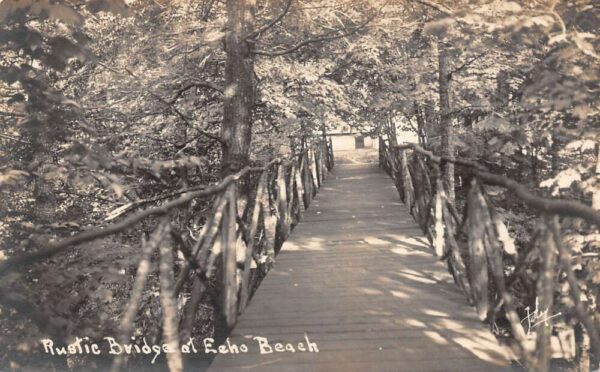 Echo Beach Rustic Bridge Scenic View Real Photo Postcard AA98832