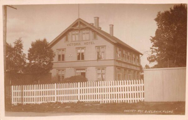 Floro Norway Victoria Hotel Real Photo Vintage Postcard AA98857