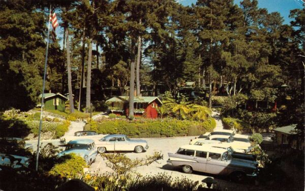 Carmel California Highlands Inn Parking Lot Vintage Postcard AA98905