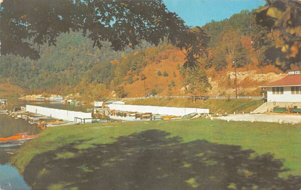 Prestonsburg Kentucky Jennie Wiley State Park Boat Dock Vintage Postcard AA98908