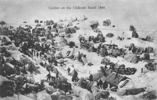 Chilkoot Sumit Alaska Gold Rush Mining Camp Vintage Postcard AA99167