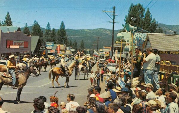 Big Bear Lake California Old Miners Week Parade Vintage Postcard AA99331