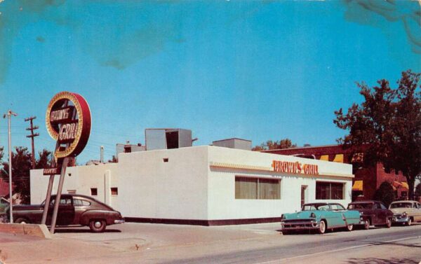 Wichita Kansas Brown's Grill Restaurant Vintage Postcard AA99332